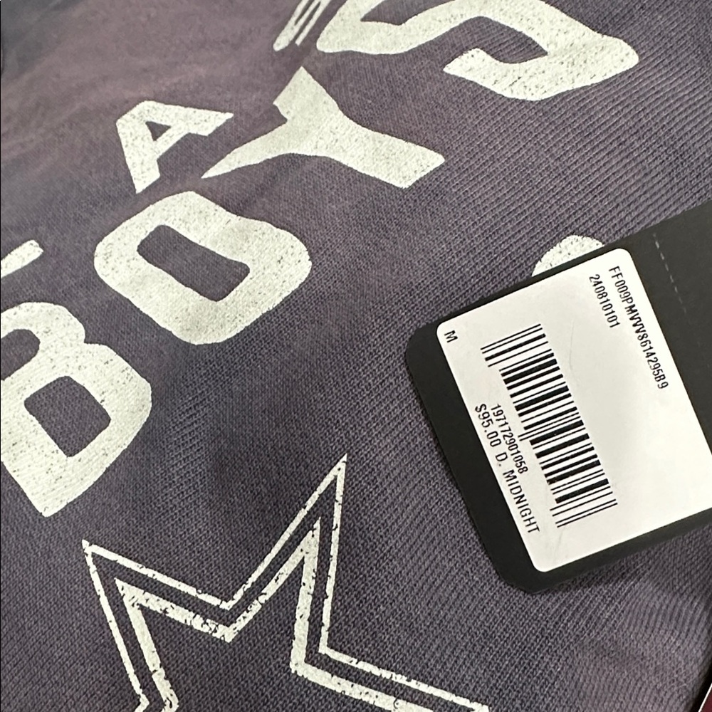 Men's Dallas Cowboys Vintage Distressed Midnight Crewneck‎ Shirt MSRP $95 NWT M - Picture 3 of 3